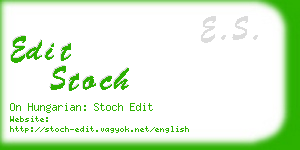 edit stoch business card